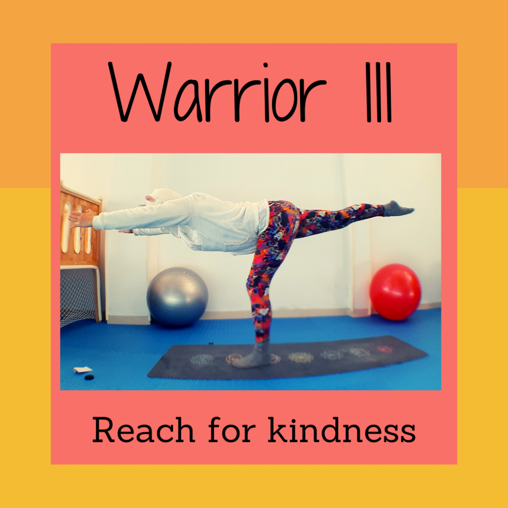 Warrior III, heart chakra yoga