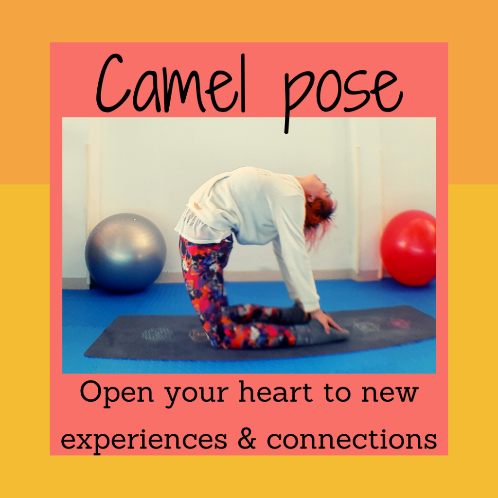 Camel pose, heart chakra yoga