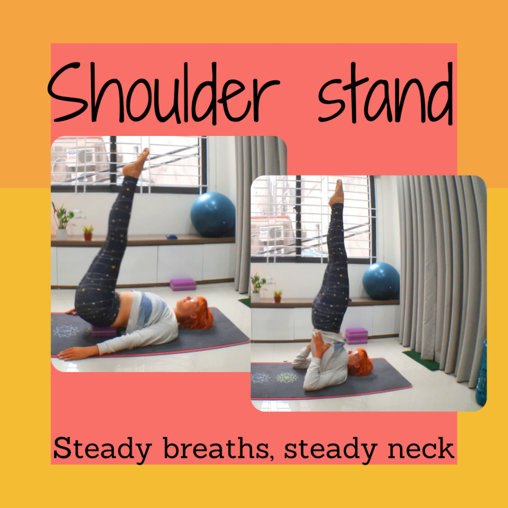 Be at peace in shoulder stand